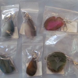 Keychain - Various Geo Stones