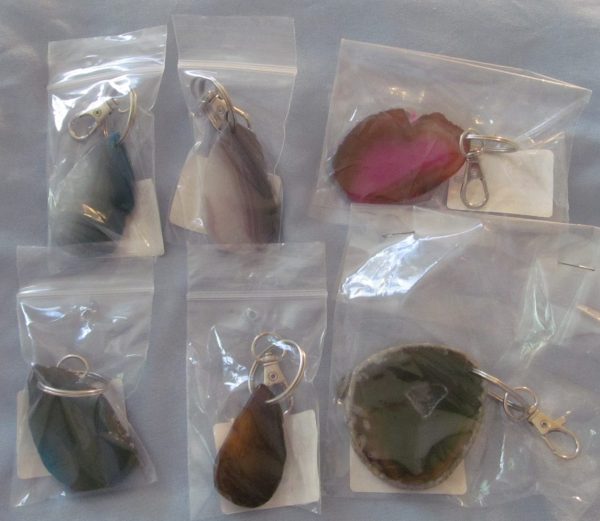 Keychain - Various Geo Stones